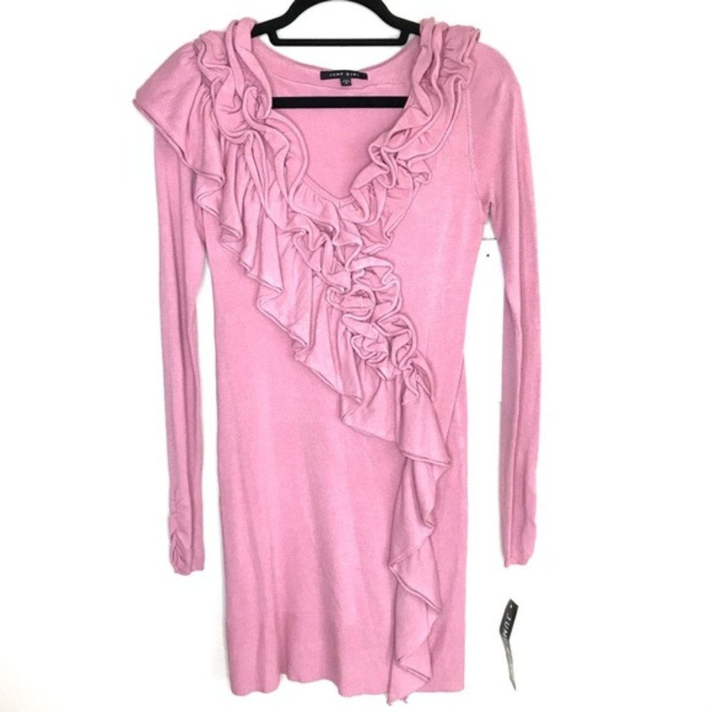 JUMP GIRL Blush Pink Long Sleeve Sweater Dress S